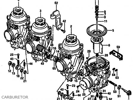 CARBURETOR - GSXR750R 1989 (K) (E01 E02 E04 E22)
