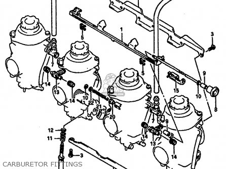 CARBURETOR FITTINGS - GSXR750R 1989 (K) (E01 E02 E04 E22)