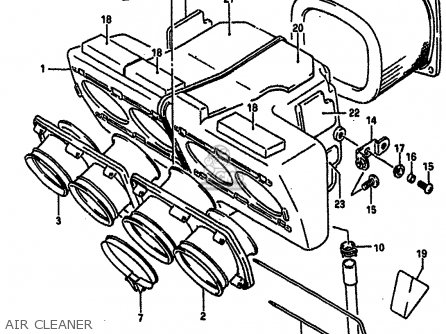 AIR CLEANER - GSXR750R 1989 (K) (E01 E02 E04 E22)