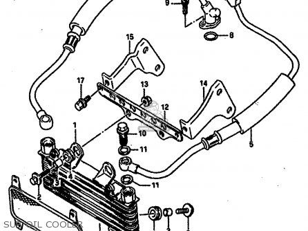SUB OIL COOLER - GSXR750R 1989 (K) (E01 E02 E04 E22)