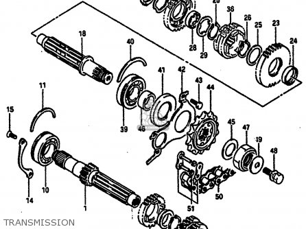 TRANSMISSION - GSXR750R 1989 (K) (E01 E02 E04 E22)