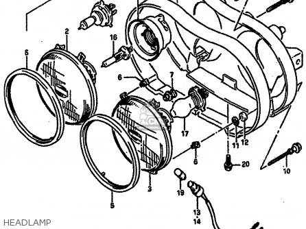 HEADLAMP - GSXR750R 1989 (K) (E01 E02 E04 E22)