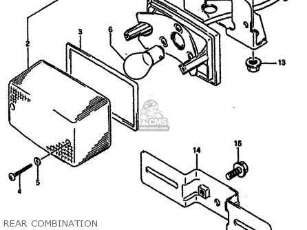 REAR COMBINATION - GSXR750R 1989 (K) (E01 E02 E04 E22)