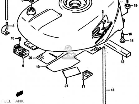 FUEL TANK - GSXR750R 1989 (K) (E01 E02 E04 E22)