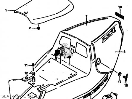 SEAT-FRAME COVER - GSXR750R 1989 (K) (E01 E02 E04 E22)