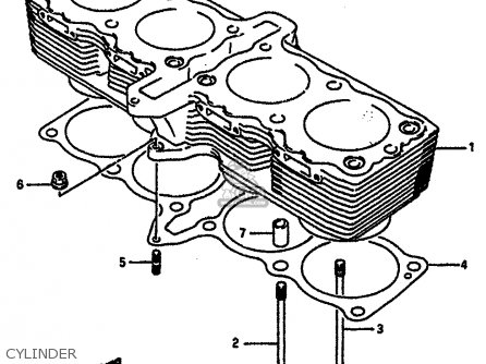 CYLINDER - GSXR750R 1989 (K) (E01 E02 E04 E22)
