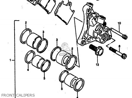 FRONT CALIPERS - GSXR750R 1989 (K) (E01 E02 E04 E22)