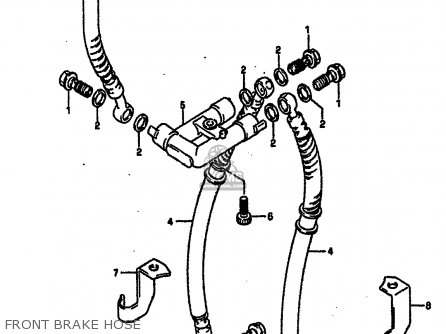 FRONT BRAKE HOSE - GSXR750R 1989 (K) (E01 E02 E04 E22)