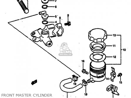 FRONT MASTER CYLINDER - GSXR750R 1989 (K) (E01 E02 E04 E22)