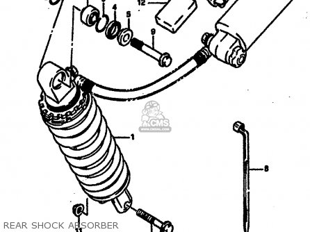 REAR SHOCK ABSORBER - GSXR750R 1989 (K) (E01 E02 E04 E22)