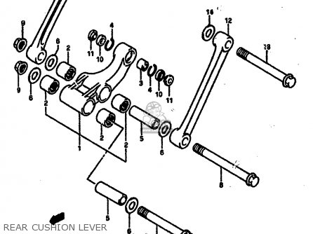 REAR CUSHION LEVER - GSXR750R 1989 (K) (E01 E02 E04 E22)