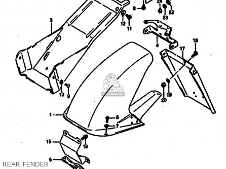 REAR FENDER - GSXR750R 1989 (K) (E01 E02 E04 E22)