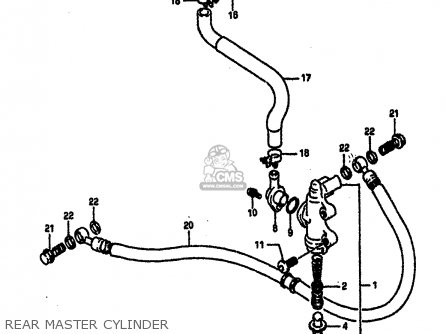 REAR MASTER CYLINDER - GSXR750R 1989 (K) (E01 E02 E04 E22)