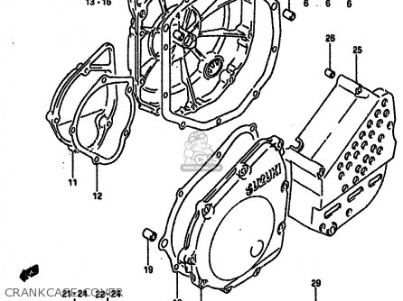 CRANKCASE COVER - GSXR750R 1989 (K) (E01 E02 E04 E22)