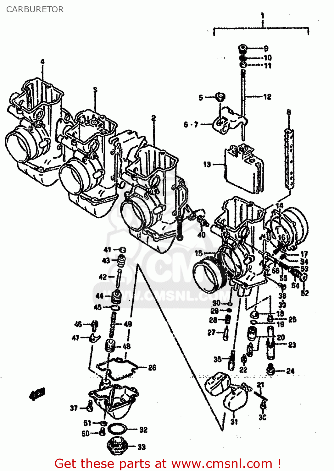 CARBURETOR GSXR750SP 1994 (R) FRANCE GERMANY (E04 E22)