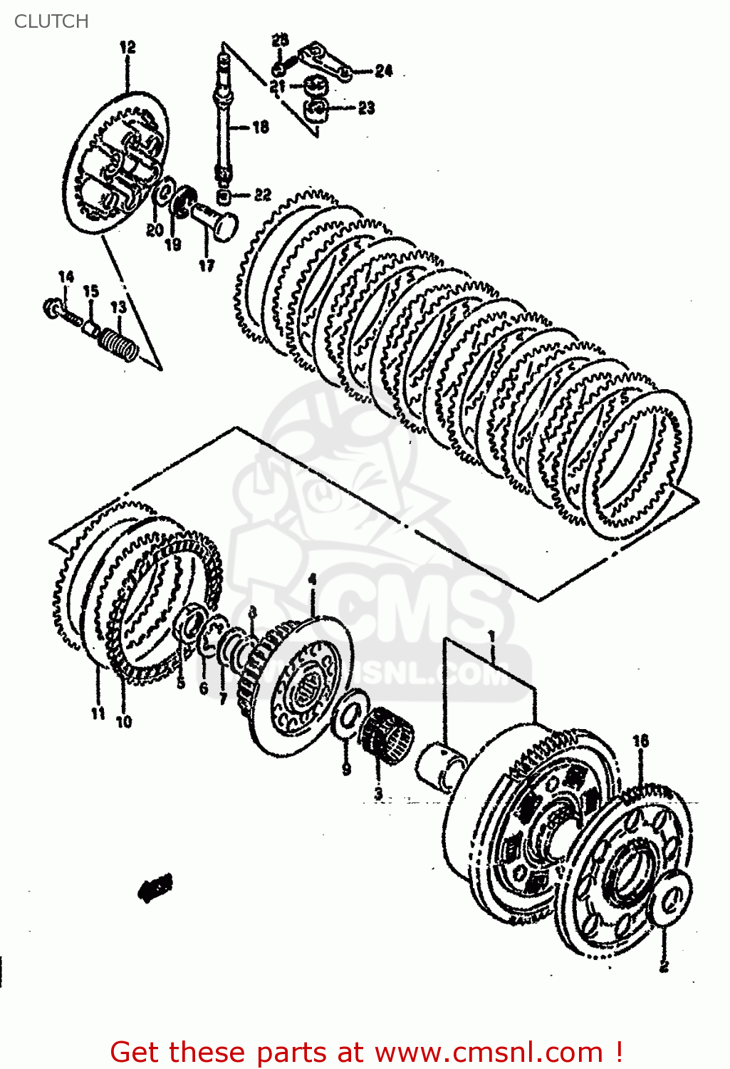 CLUTCH GSXR750SP 1994 (R) FRANCE GERMANY (E04 E22)