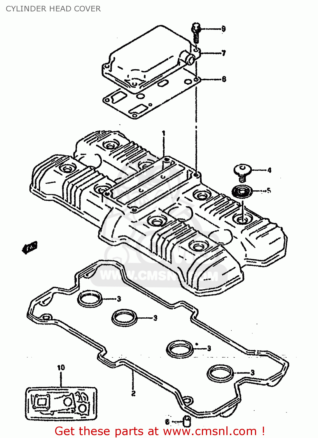CYLINDER HEAD COVER GSXR750SP 1994 (R) FRANCE GERMANY (E04 E22)