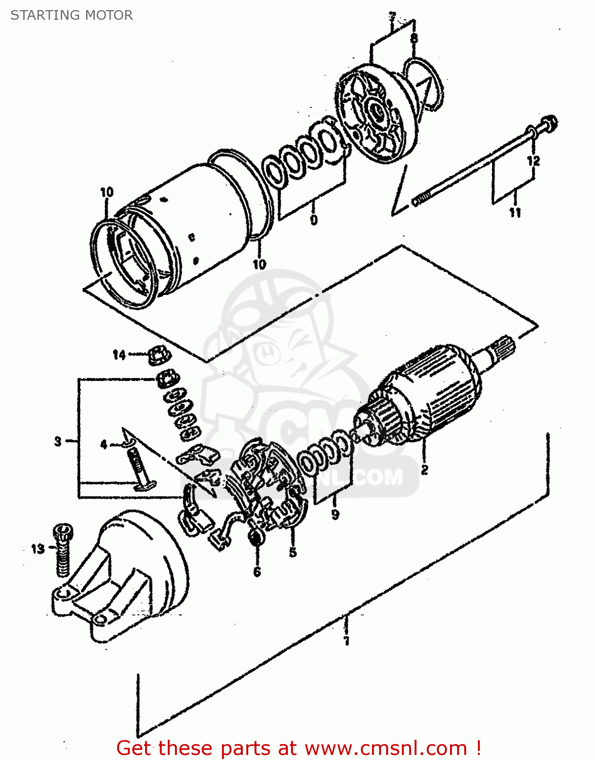 STARTING MOTOR GSXR750SP 1994 (R) FRANCE GERMANY (E04 E22)