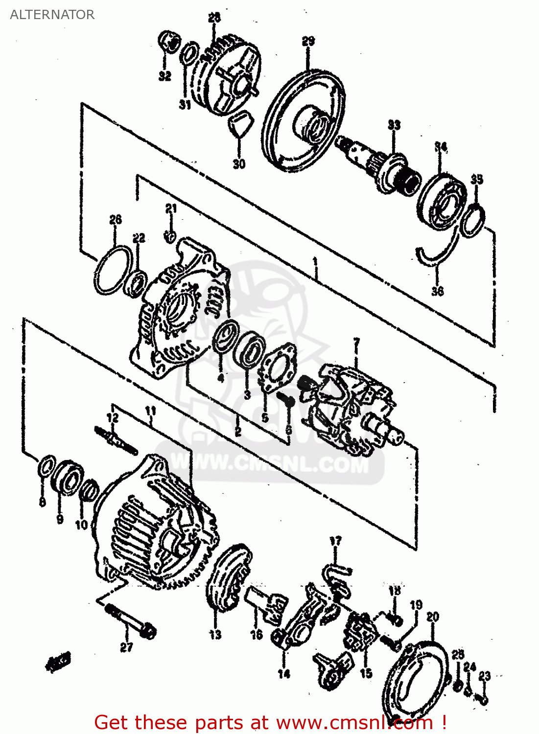 ALTERNATOR GSXR750SP 1994 (R) FRANCE GERMANY (E04 E22)