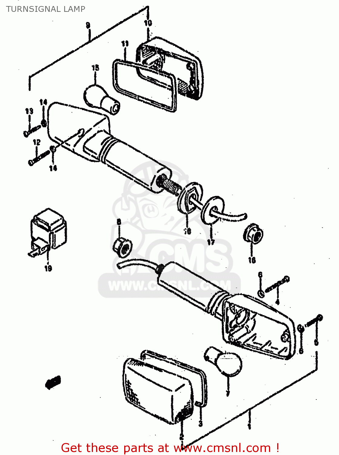 TURNSIGNAL LAMP GSXR750SP 1994 (R) FRANCE GERMANY (E04 E22)