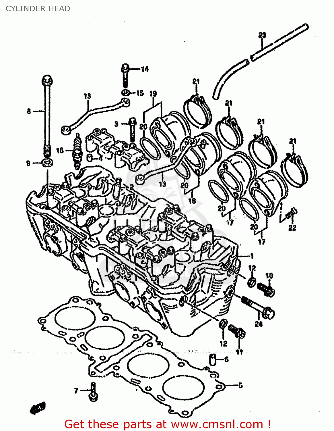 CYLINDER HEAD GSXR750SP 1994 (R) FRANCE GERMANY (E04 E22)