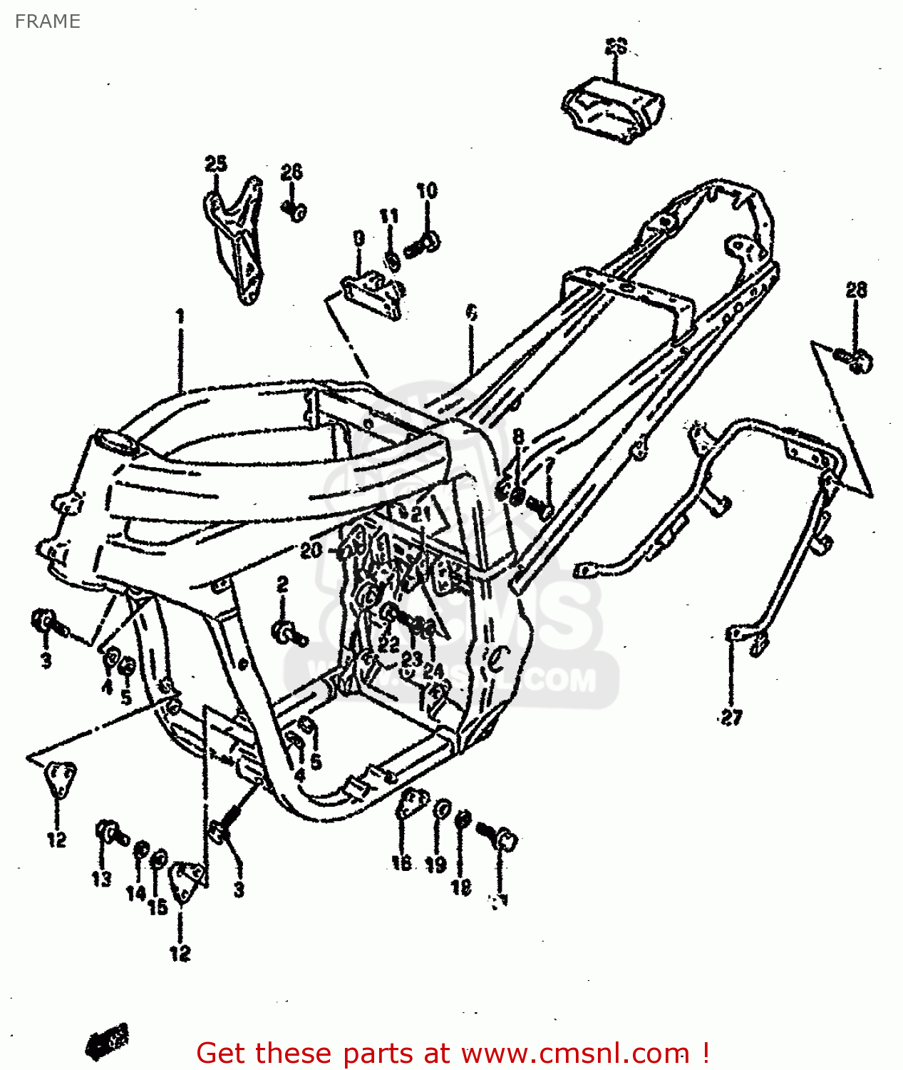 FRAME GSXR750SP 1994 (R) FRANCE GERMANY (E04 E22)