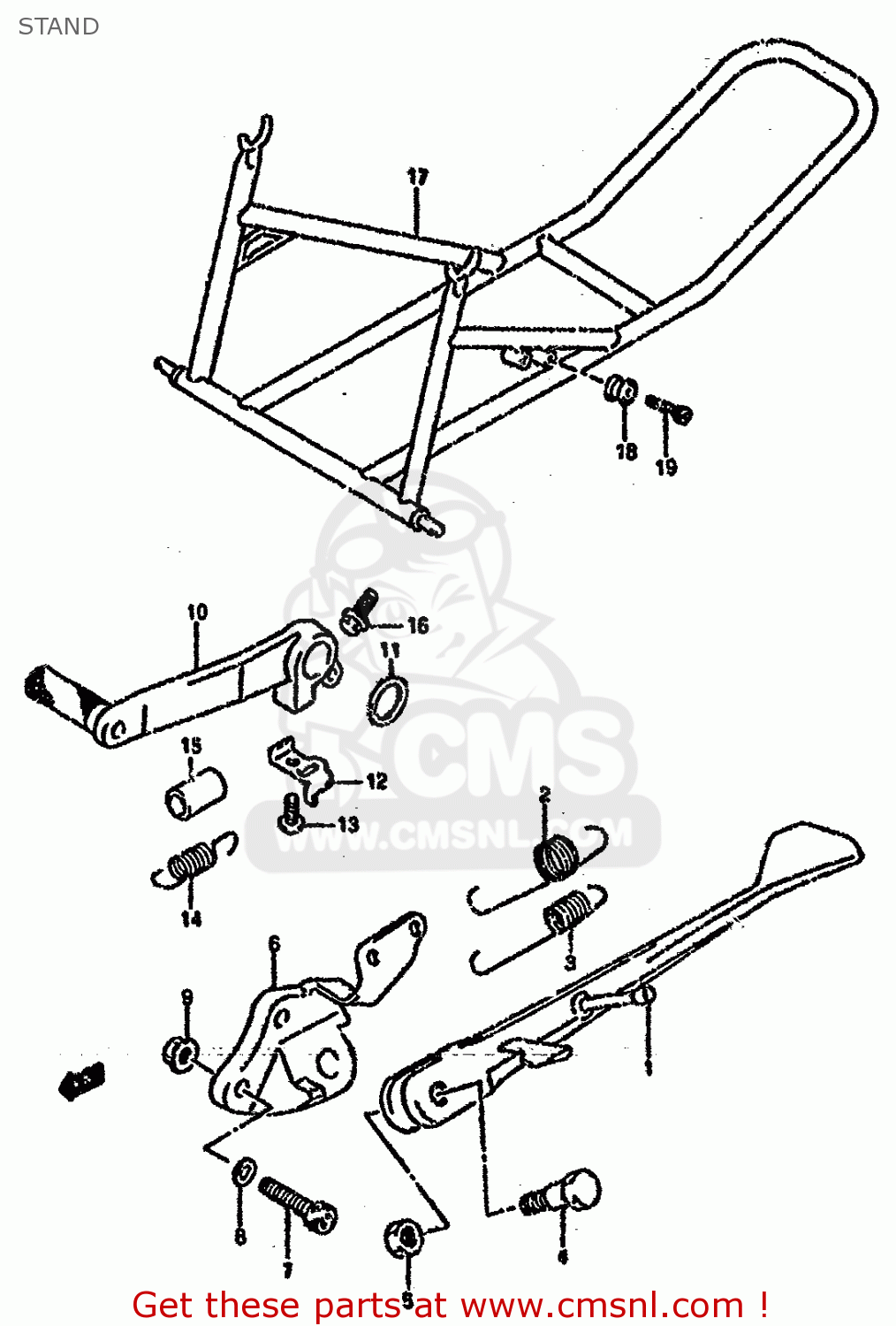 STAND GSXR750SP 1994 (R) FRANCE GERMANY (E04 E22)