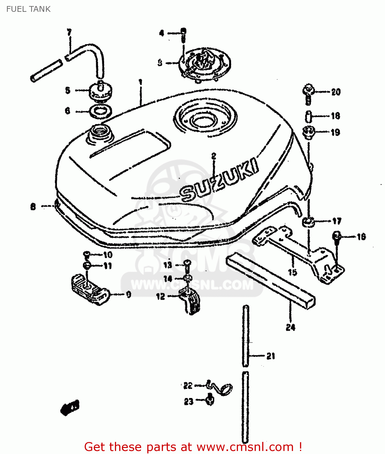FUEL TANK GSXR750SP 1994 (R) FRANCE GERMANY (E04 E22)
