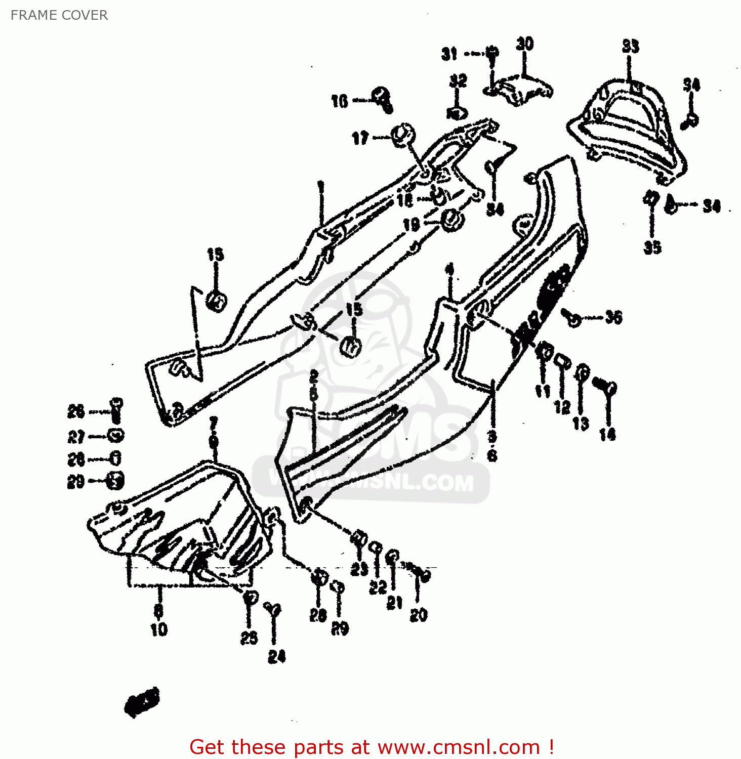 FRAME COVER GSXR750SP 1994 (R) FRANCE GERMANY (E04 E22)