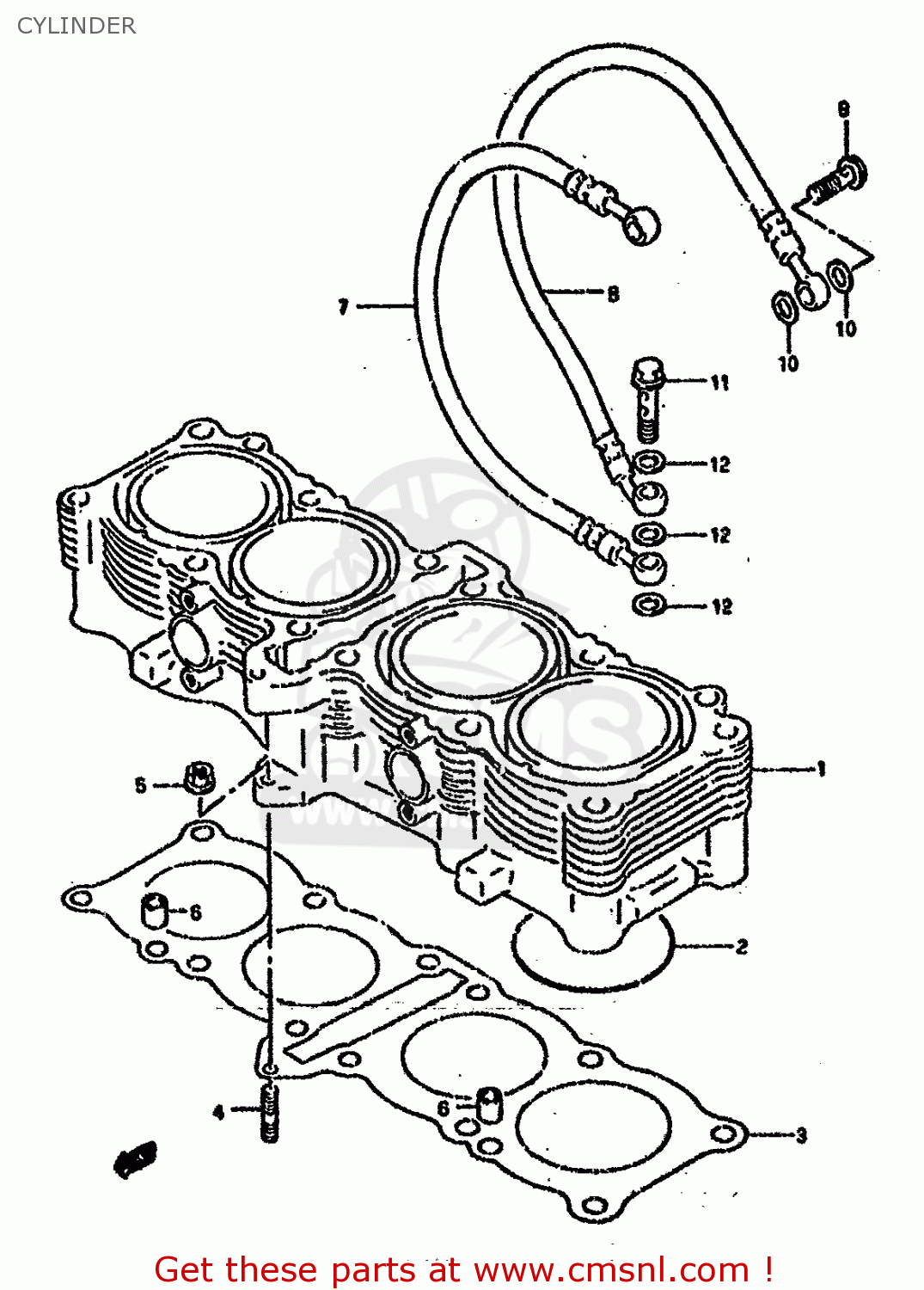 CYLINDER GSXR750SP 1994 (R) FRANCE GERMANY (E04 E22)