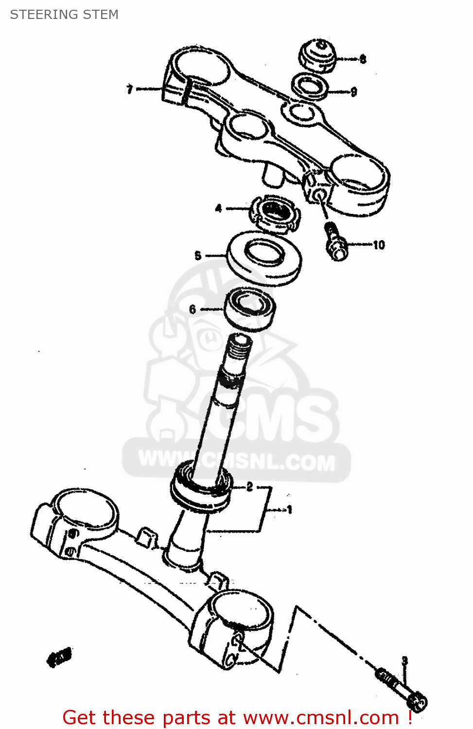 STEERING STEM GSXR750SP 1994 (R) FRANCE GERMANY (E04 E22)