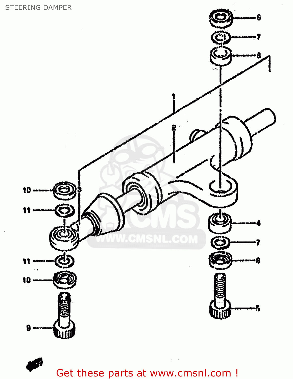 STEERING DAMPER GSXR750SP 1994 (R) FRANCE GERMANY (E04 E22)