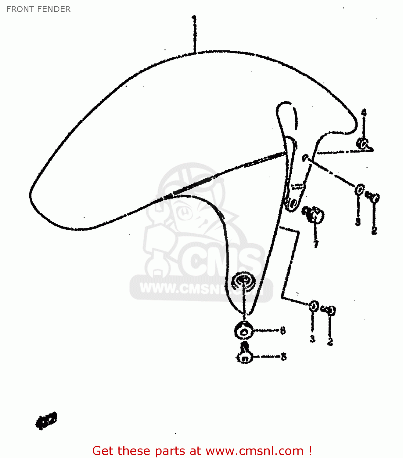 FRONT FENDER GSXR750SP 1994 (R) FRANCE GERMANY (E04 E22)
