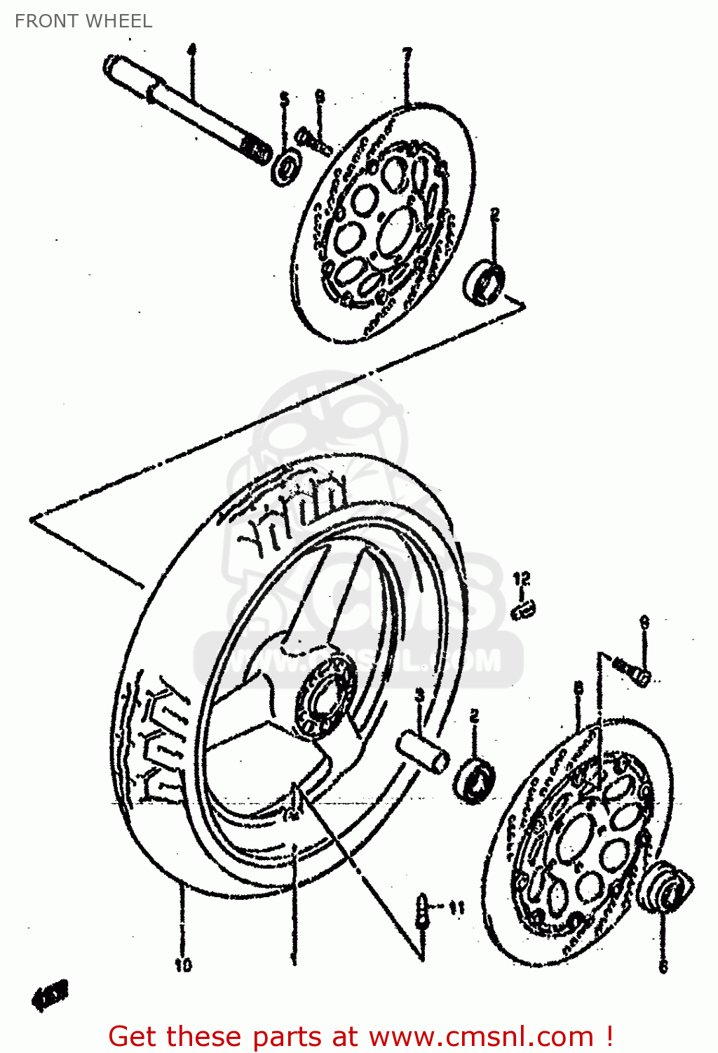 FRONT WHEEL GSXR750SP 1994 (R) FRANCE GERMANY (E04 E22)