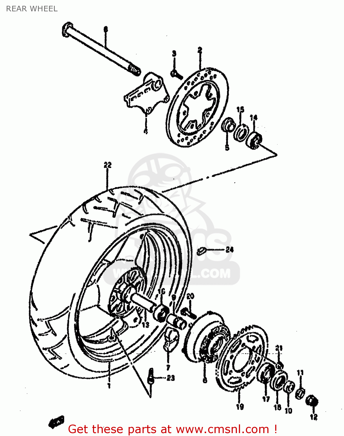 REAR WHEEL GSXR750SP 1994 (R) FRANCE GERMANY (E04 E22)