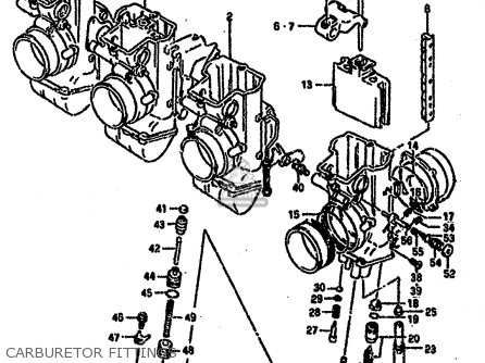 CARBURETOR FITTINGS - GSXR750SP 1994 (R) FRANCE GERMANY (E04 E22)