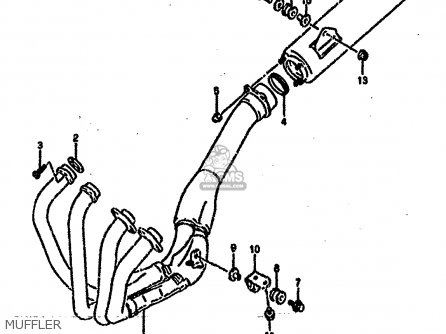 MUFFLER - GSXR750SP 1994 (R) FRANCE GERMANY (E04 E22)