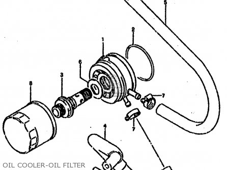 OIL COOLER-OIL FILTER - GSXR750SP 1994 (R) FRANCE GERMANY (E04 E22)