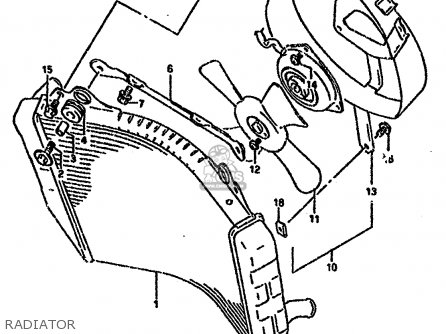 RADIATOR - GSXR750SP 1994 (R) FRANCE GERMANY (E04 E22)