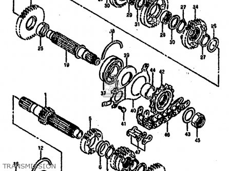 TRANSMISSION - GSXR750SP 1994 (R) FRANCE GERMANY (E04 E22)