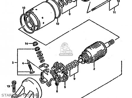 STARTING MOTOR - GSXR750SP 1994 (R) FRANCE GERMANY (E04 E22)