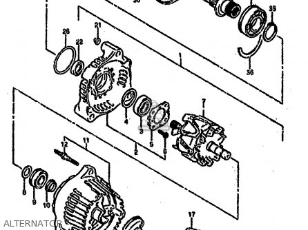 ALTERNATOR - GSXR750SP 1994 (R) FRANCE GERMANY (E04 E22)