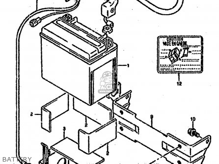 BATTERY - GSXR750SP 1994 (R) FRANCE GERMANY (E04 E22)
