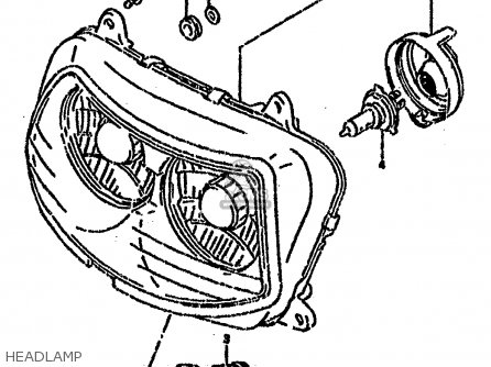 HEADLAMP - GSXR750SP 1994 (R) FRANCE GERMANY (E04 E22)