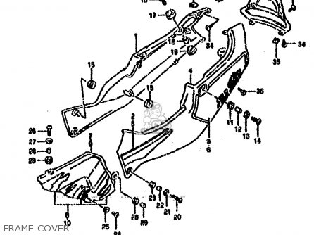 FRAME COVER - GSXR750SP 1994 (R) FRANCE GERMANY (E04 E22)