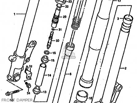 FRONT DAMPER - GSXR750SP 1994 (R) FRANCE GERMANY (E04 E22)