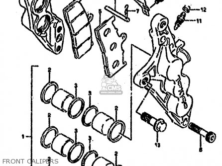 FRONT CALIPERS - GSXR750SP 1994 (R) FRANCE GERMANY (E04 E22)