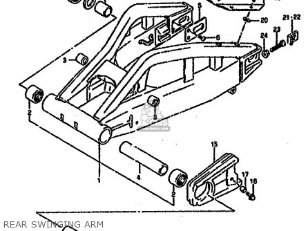 REAR SWINGING ARM - GSXR750SP 1994 (R) FRANCE GERMANY (E04 E22)
