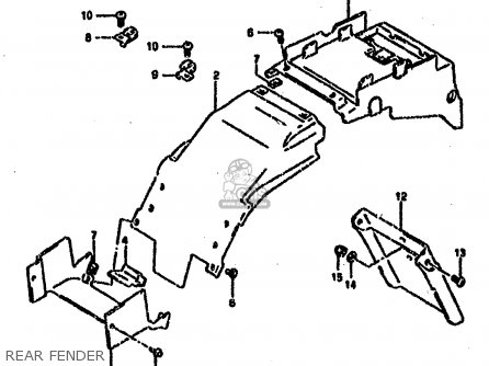 REAR FENDER - GSXR750SP 1994 (R) FRANCE GERMANY (E04 E22)