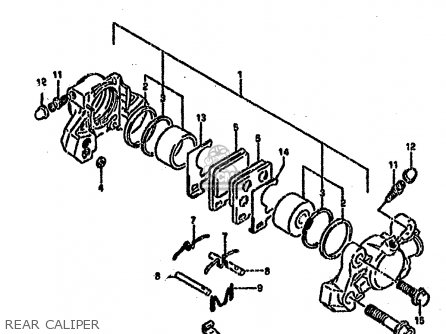 REAR CALIPER - GSXR750SP 1994 (R) FRANCE GERMANY (E04 E22)